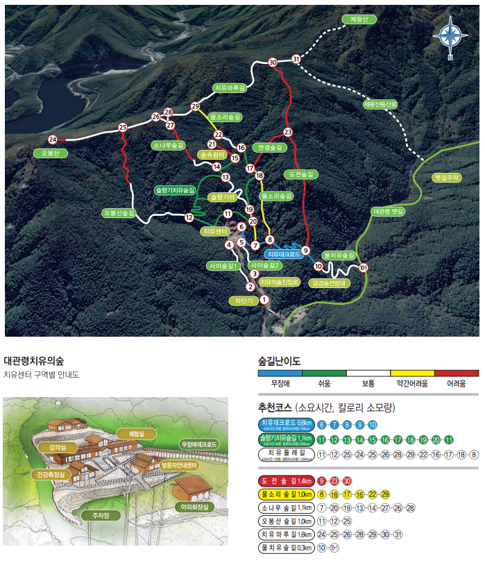 치유의숲 지도